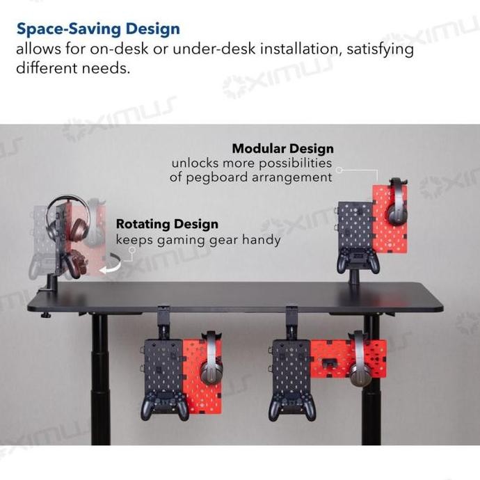 

Rak Papan Jepit Pegboard Holder Hanger Deskmount Gaming OXIMUS GSD061 GGS
