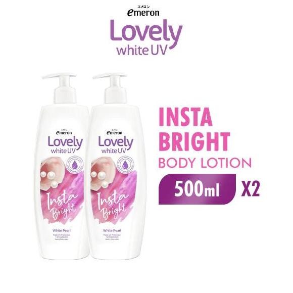 Sale Emeron Lovely White Hand & Body Lotion Uv 500 Ml X2 (Isi2Pc) Memutihkan Handbody