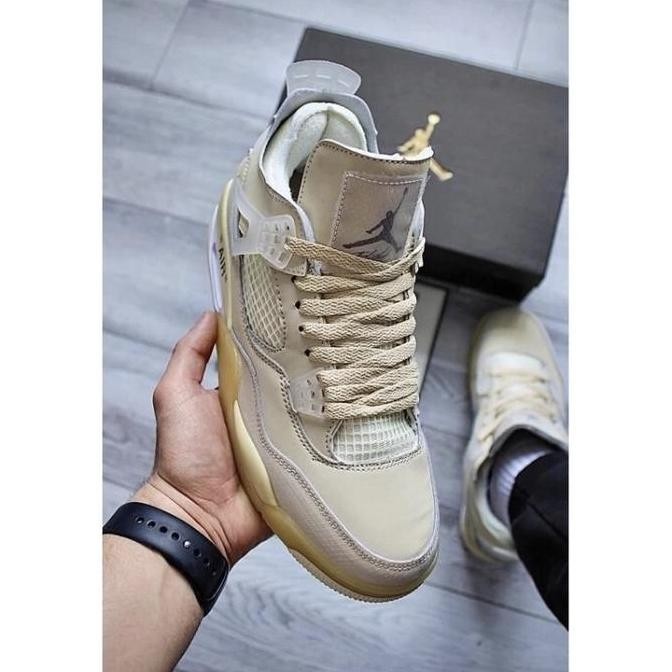 Sepatu Air Jordan Retro 4 Off White Sail