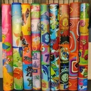 tikar spon gambar plastik karakter 120x135 matras karakter eva spon karpet lipat karakter satu sisi