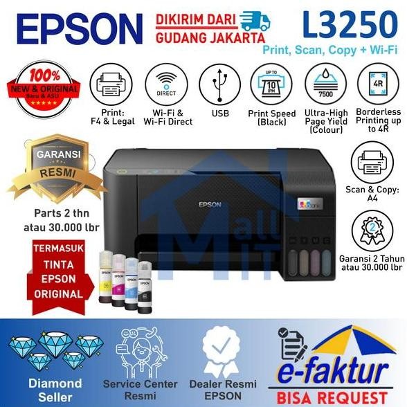 PRINTER EPSON L3250 L-3250 L 3250 PENGGANTI L3150 L-3150 Wifi Wireless