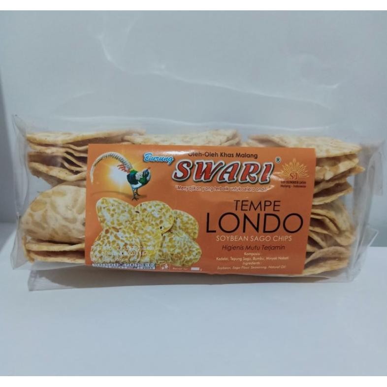 

Berkualitas Kripik Tempe Sagu Swari Kripik Tempe Londo 100Gram/Keripiktempemalang/Oleh-Olehkhasmalang