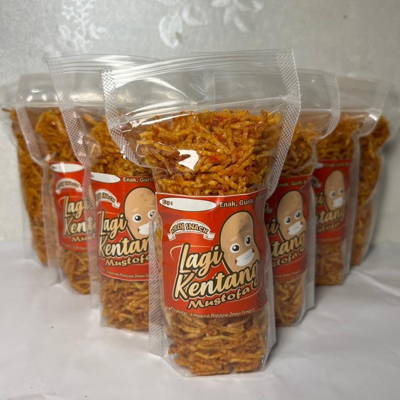 

Free Ongkir Kering Kentang Mustofa 100Gr Pedas Manis Enak Gurih Renyah Dan Lezat