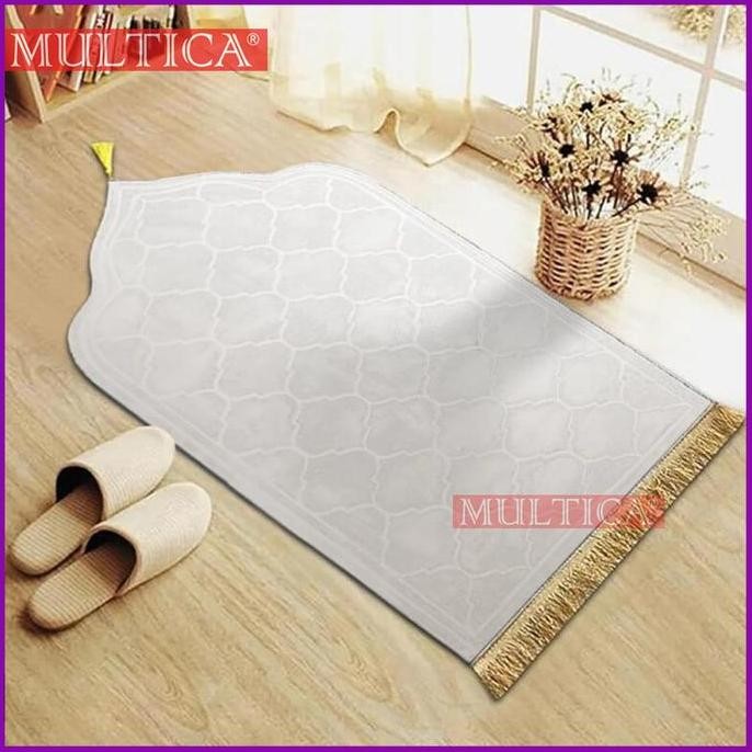 new MULTICA COD Sajadah Sholat Karpet Sholat Tebal Anti-Slip dengan Tali Hias Karpet Sholat Islami T