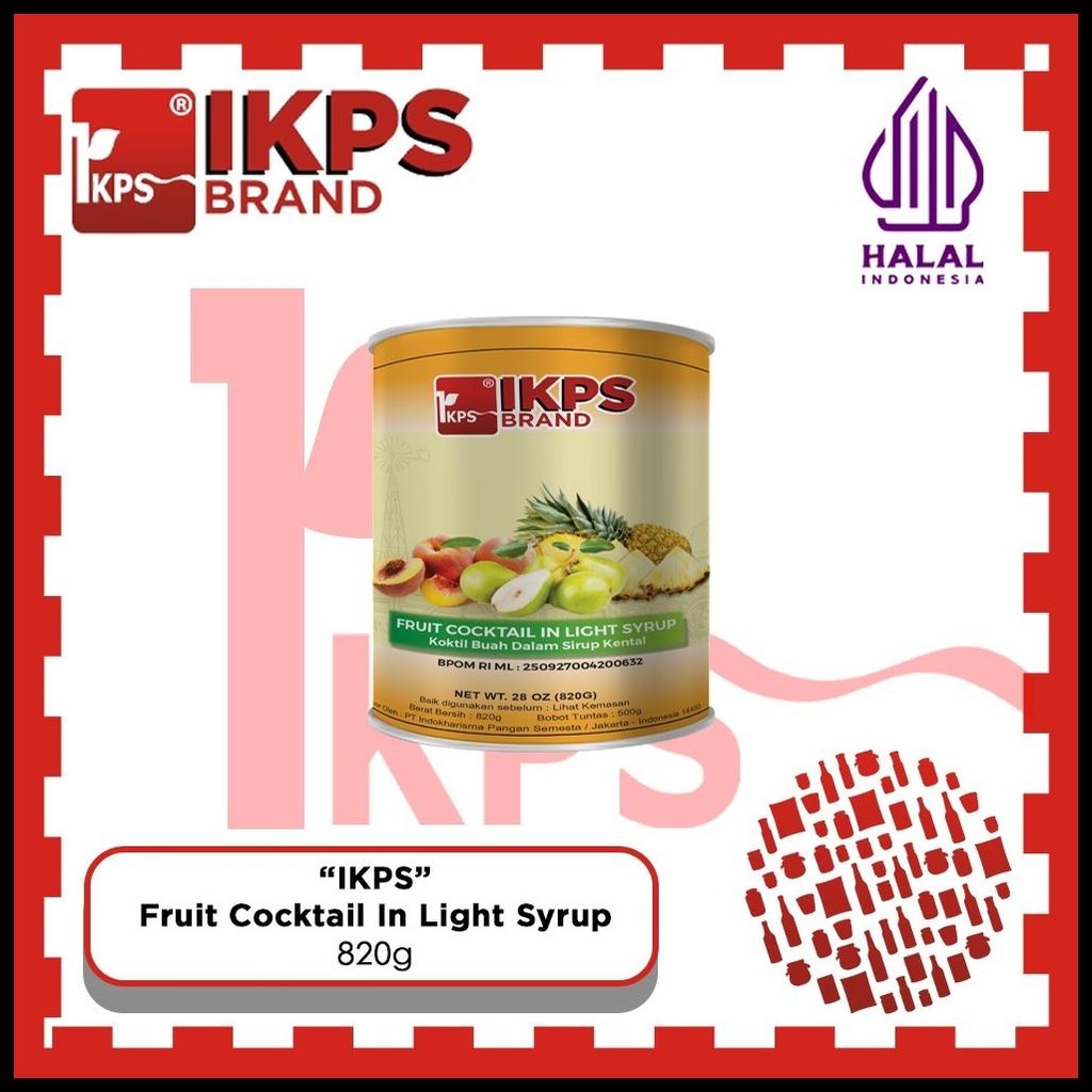 

IKPS BRAND FRUIT COCKTAIL IN SYRUP BUAH CAMPUR KALENG 820GR