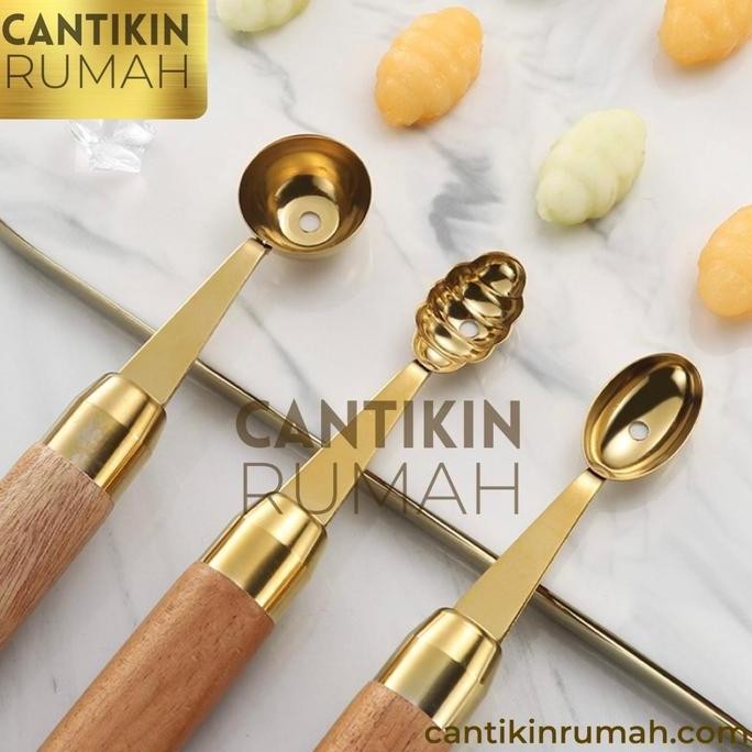 

Terlaris Sendok Kerok Buah Bee Hive Scoop Stainless Fruit Baller Cocktail
