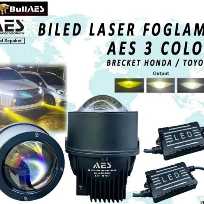 Lampu Foglamp Biled Q3 AES 45W / Projector Biled Foglamp Aes 3 inch murah