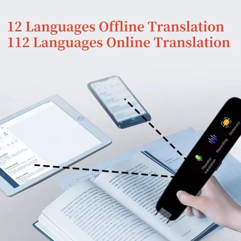 

Scanning Translation Pen Portable Translator Spanish Russian Arabic Portuguese Korean French Ukraine Hebrew Offline Translate A6
