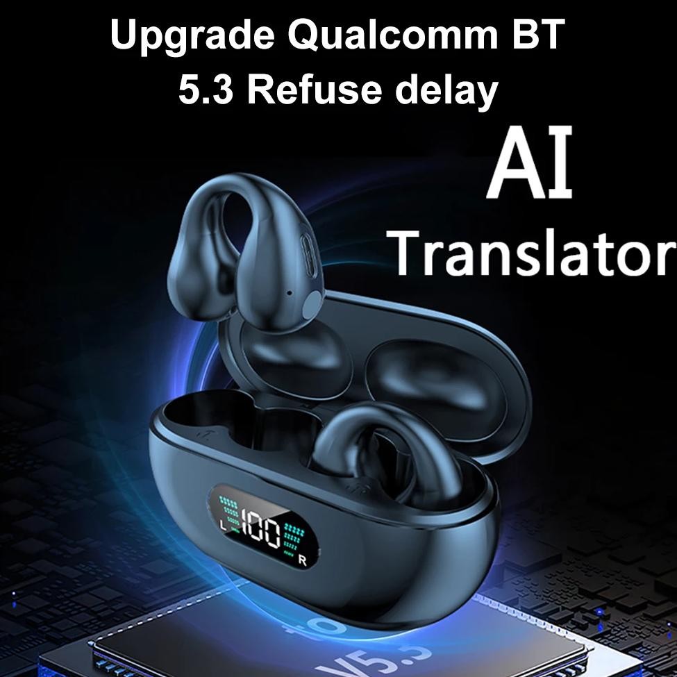 

144 Languages Translation Earphones Ear Clip AI Translator Earbuds Intelligent Translate Earbuds for Travel Business Learning