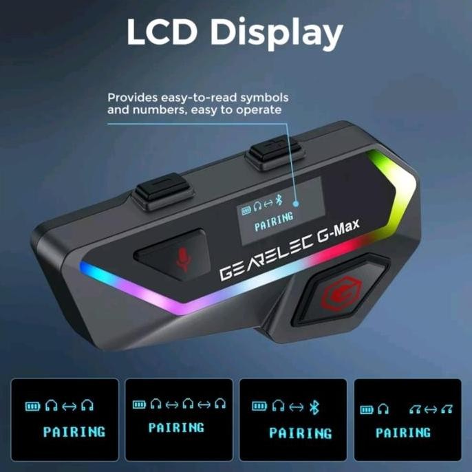 TERBARU - GEARELEC G MAX INTERCOM BLUETOOTH 2KM NEW