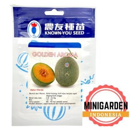 MELON GOLDEN AROMA 10GRAM PACK BESAR benih biji buah melon orange oren Promo