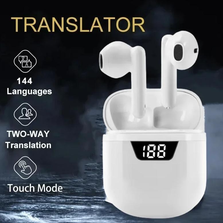 

Bluetooth5 Voice Translator Earbud,Wireless 144Language Translate Earphone Real Time Smart Travel Voice Translation Headphone