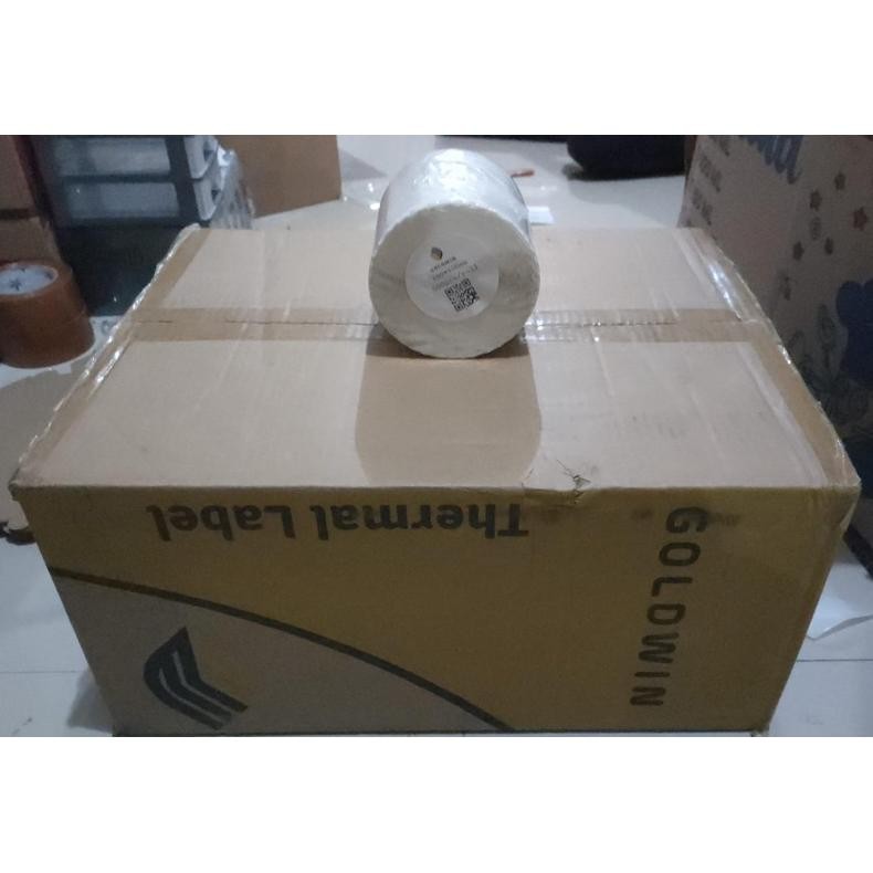 

1 Dus Kertas Label Sticker Resi Thermal 100x150 Isi 500 Roll Lipat GOLDWIN Asli Original MURAH