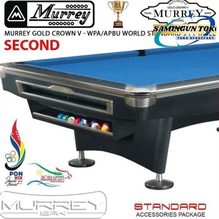 Ready.. Second Murrey Gold Crown V Std 9 Ft Pool Table - Meja Billiard Bekas