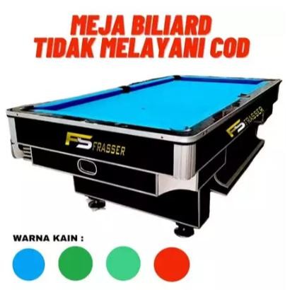 ""Frasser Meja Billiard Pool Table 7 Feet Bonus Stick Billiar Bola Kapur Coin Segitiga""
