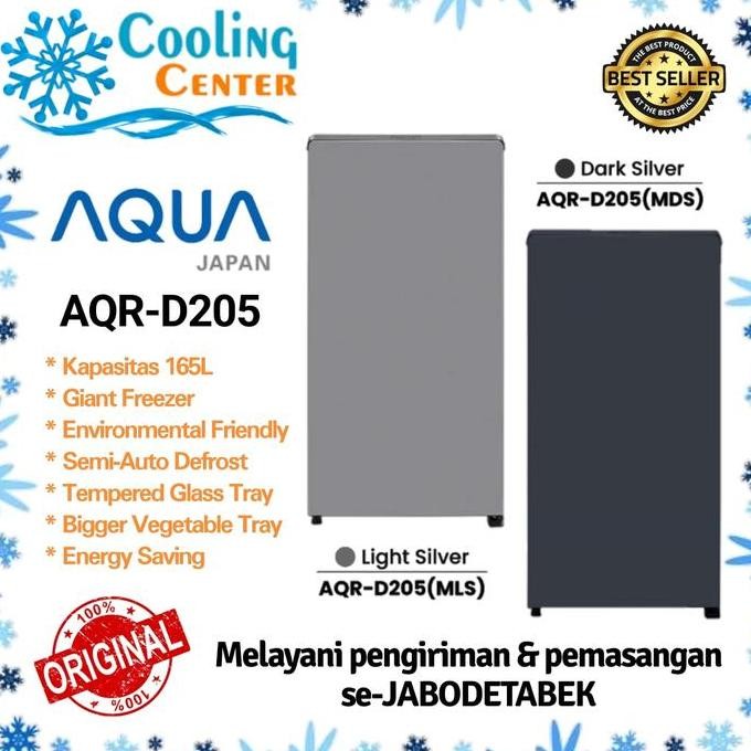 AQUA KULKAS 1 PINTU AQR D205 / AQR D205 MLS / MDS