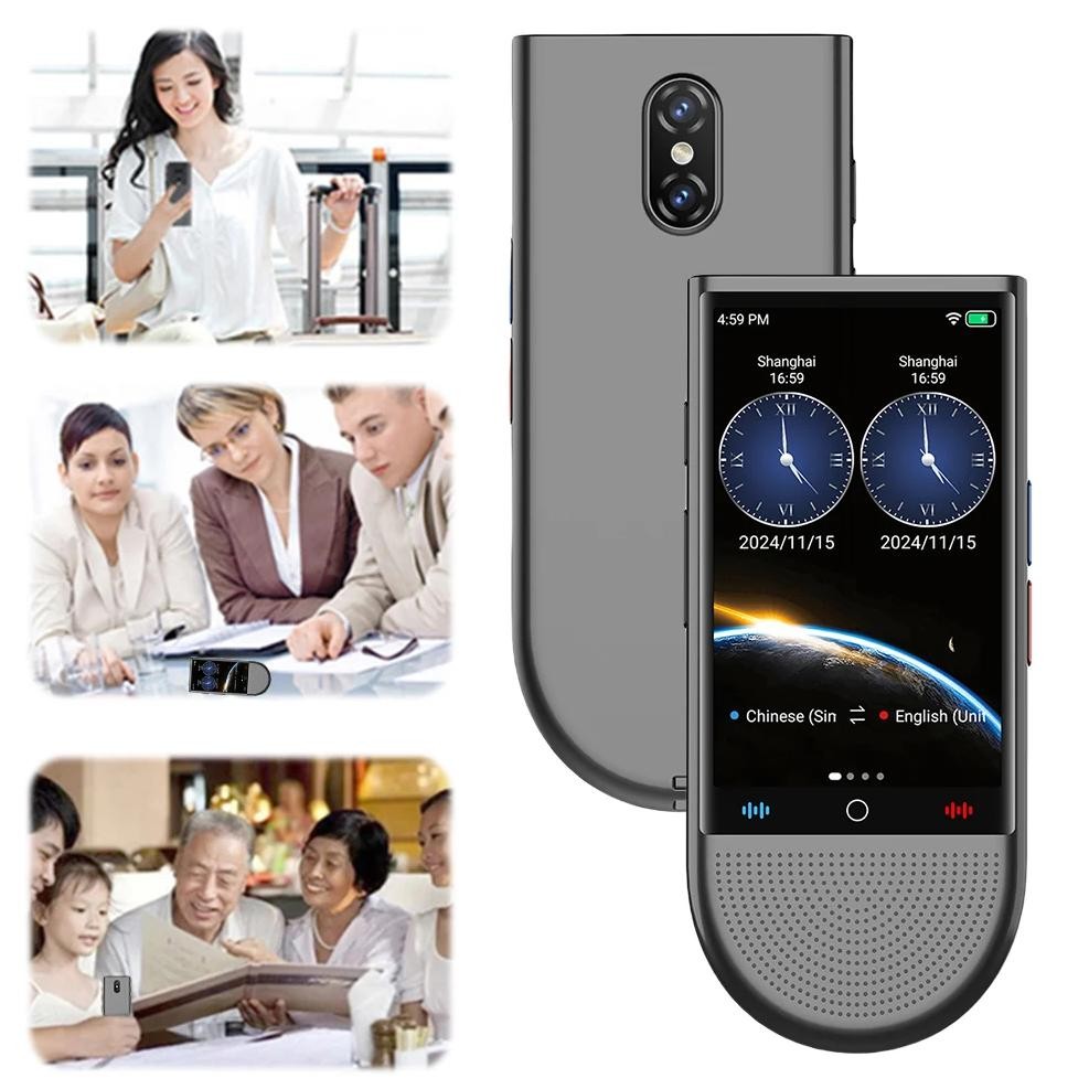 

S15 4G Portable AI Translator 148 Languages Instant Voice Translator Offline Online Translation for Business Learning Travel