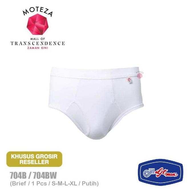 Celana Dalam Brief Pria - Gt Man 704 B - S M L Xl - Grosir - Putih Terlaris
