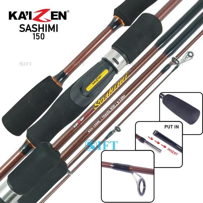 

Terlaris Joran Kaizen Sashimi 150 165 180 | Travel Rod | Solid Fiber | Sambung 3