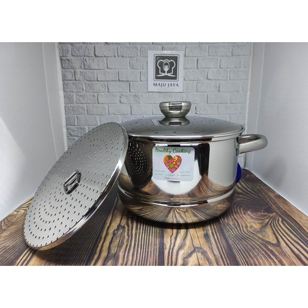 Bima Panci Kukus Nasi Steamer Dandang Kukusan Stainless Steel 22 Cm