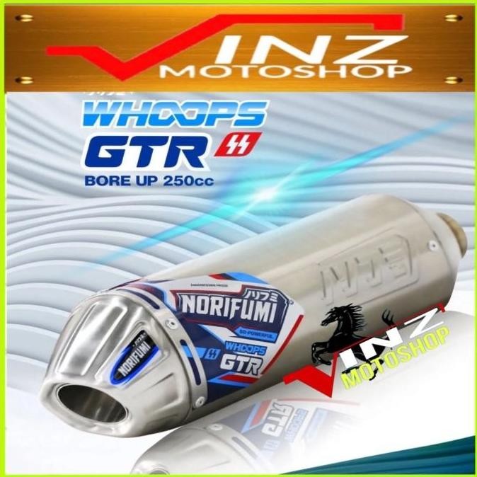 KNALPOT NORIFUMI WHOOPS GTR BORE UP KOMPETISI KLX CRF 150 WR 155 ORI