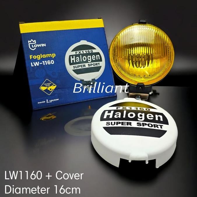 . LW1160 - Foglamp Lampu Tembak BULAT Plus Tutup Cover 12V