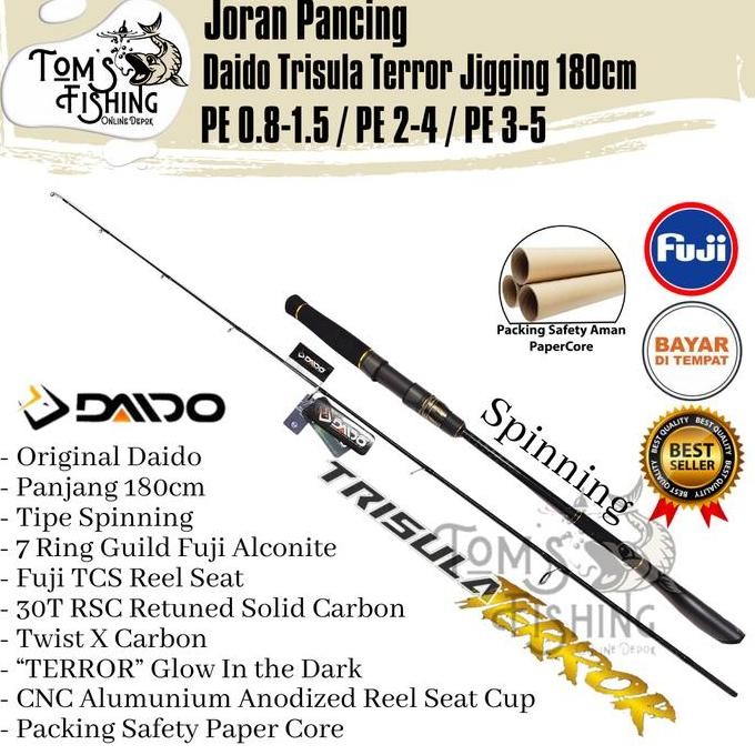 

Terlaris Joran Pancing Daido Trisula Terror Sp / Bc 180Cm Jigging Fuji Alconite - Toms Fishing