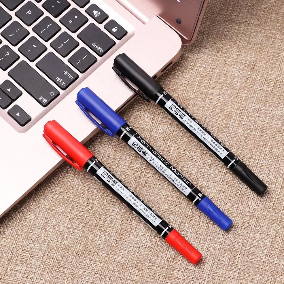 

Colored Dual Tip 0.5/1 Mm Fast Dry Permanent Sign Fine Point Fabric Metal Drawing Calligraphy Deep Hole Permanent Art Marker Pen