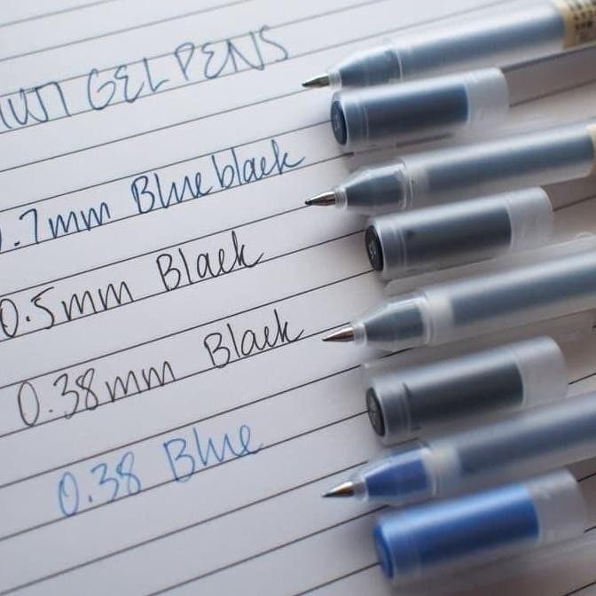 

Muji Gel Ink Pen BLACK 0.38 / 0.5 / 0.7mm - ballpoint / REFILL