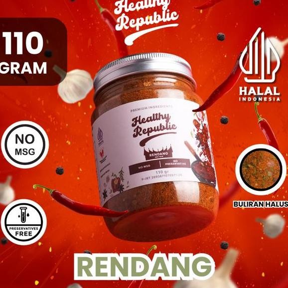

Healthy Republic Bumbu Marinasi Dry Rub 110 Gram Serba Guna Halal Rendang