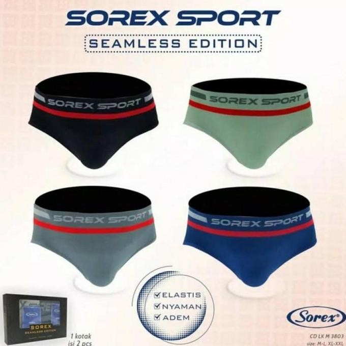 Celana Dalam Sport Pria Sorex 3803 - Xl - Xxl Best Seller