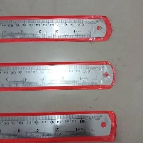 

les Penggaris Besi 100cm/Garisan/Ruler/Mistar Besi/Penggaris Stainless 1M