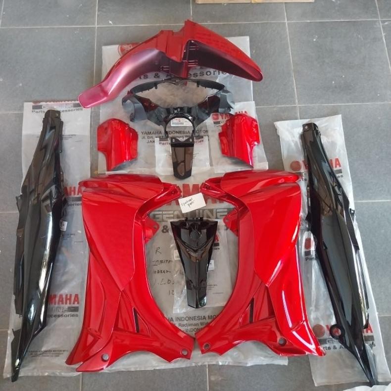Cover Body Fullset Jupiter Z Burung Hantu Burhan Hitam Merah Meroon Marun