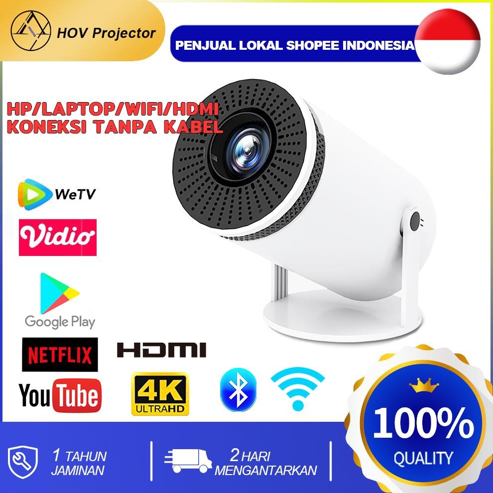 Viuio HY300/310 Proyektor  8000Lumens Android 11.0 1080P Mendukung Koneksi Nirkabel WIFI 2.4G & 5G B