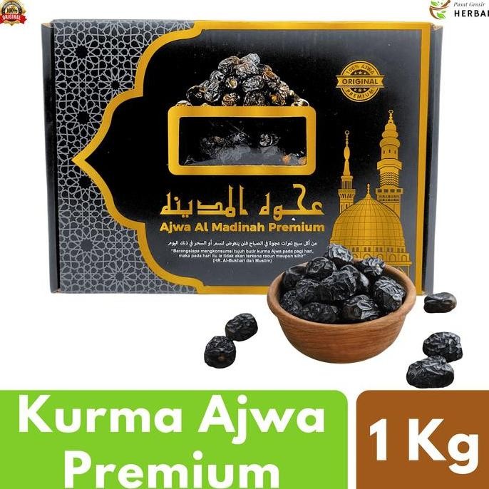 

READY Kurma Ajwa Nabi 1 Kg Asli 100% Original Premium Madinah / Korma Azwa