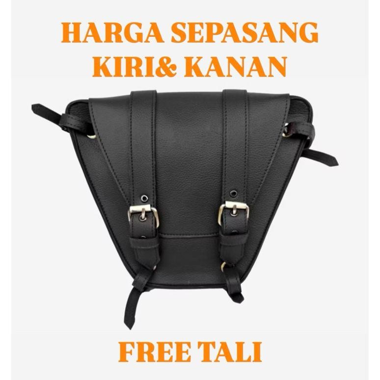 Tas samping sidebag motor klasik custom honda win100 cb100 c70 xsr benelli chopper japstyle bobber s