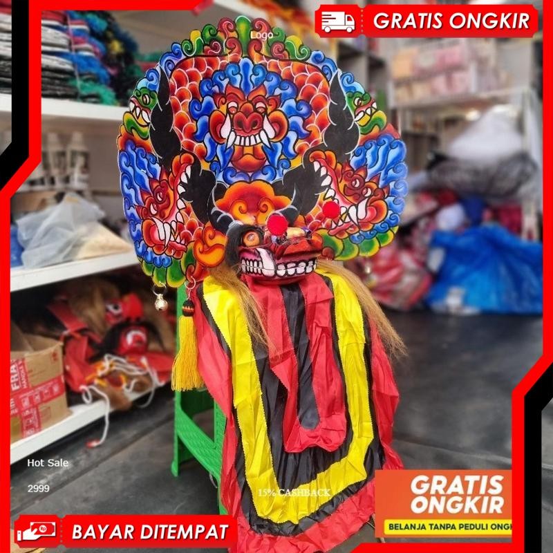 Stock Baru Barongan Caplok Kayu Coret Full Set Lengkap / Barongan Dewasa Jumbo Plipit Romo / Baronga