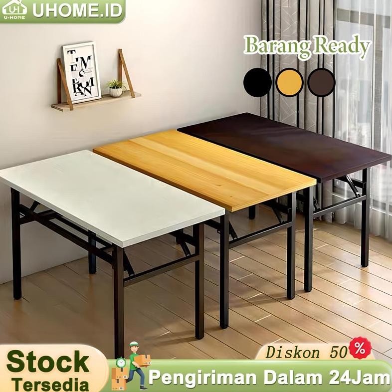 Meja Lipat Portabel Meja Makan Meja Belajar Lipat Meja Kerja Meja Lipat Besi Meja Pelatihan Serbagun