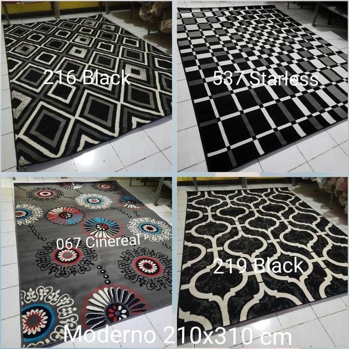 Grosir Karpet Besar Jumbo Moderno Momento Abu-Abu Grey 210X310 Cm