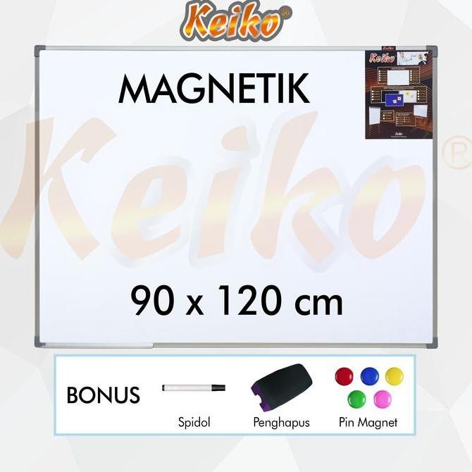 

Papan Tulis Whiteboard Gantung Magnet Single Face Keiko 90 x 120 cm Kualitas Original