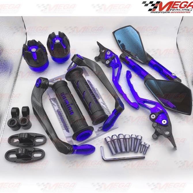 PAKET 5 VARIASI SPION TOMOK V2 + PROGUARD CARBON SABIT + HANDLE REM CNC + GRIP DOMINO + JALU AS  NMA
