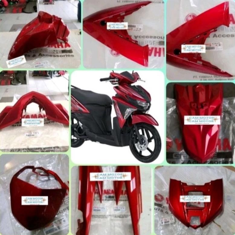 paket body halus,body body halus soul gt 125 merah skul gt125 original yamaha genuine parts