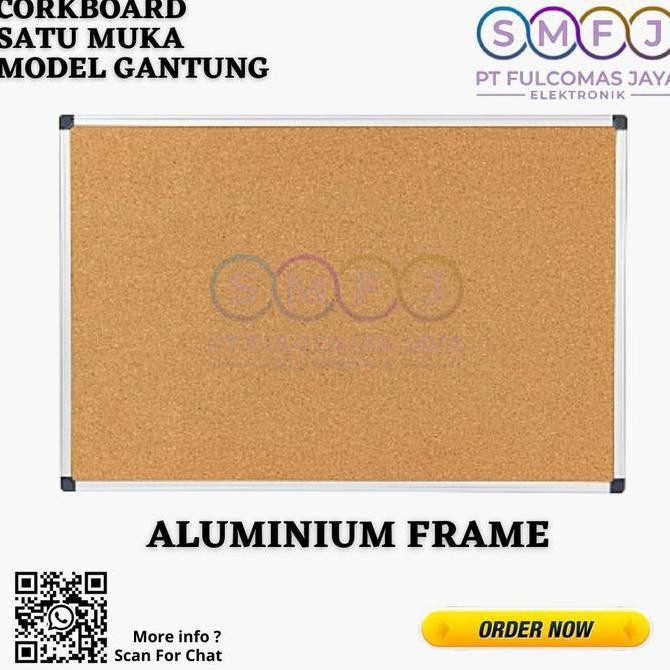 

SAKANA CORKBOARD CORK BOARD PIN BOARD PINBOARD PAPAN MADING MODEL GANTUNG SATU MUKA Kualitas Original