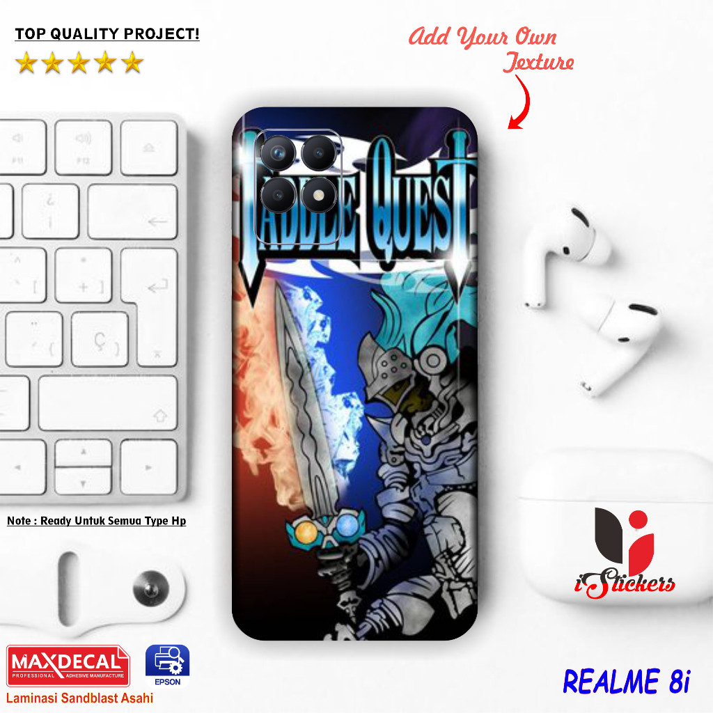 

Terlaris Presisi Realme 8i Casing/Stiker Panel Vynil Bisa Custom Dan COD