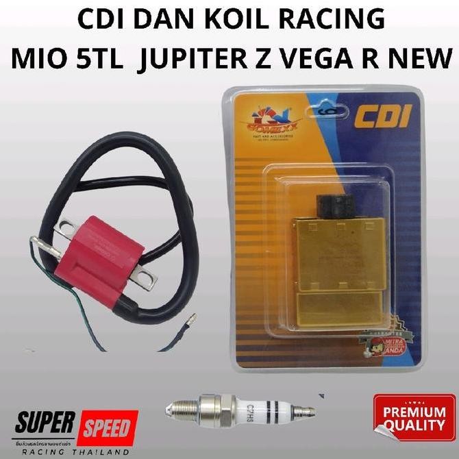 Paket Cdi Racing Koil Racing Dan Busi Jupiter Z Vega R New Mio Lama Sporty Soul 5TL Berkualitas