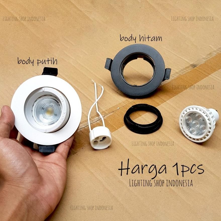 Lampu downlight led rumah housing fiting GU10 bahan aluminium inbow