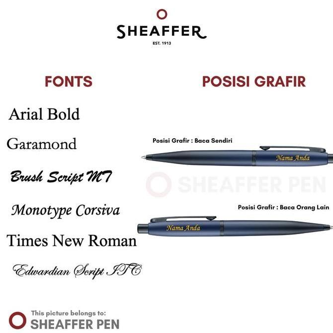 

Sheaffer VFM Neon Blue Ballpoint Pen Kualitas Original