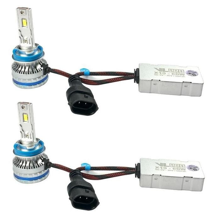 . Led h11 hb3 hb4 vlpro x10 60w putih headlamp foglamp super terang