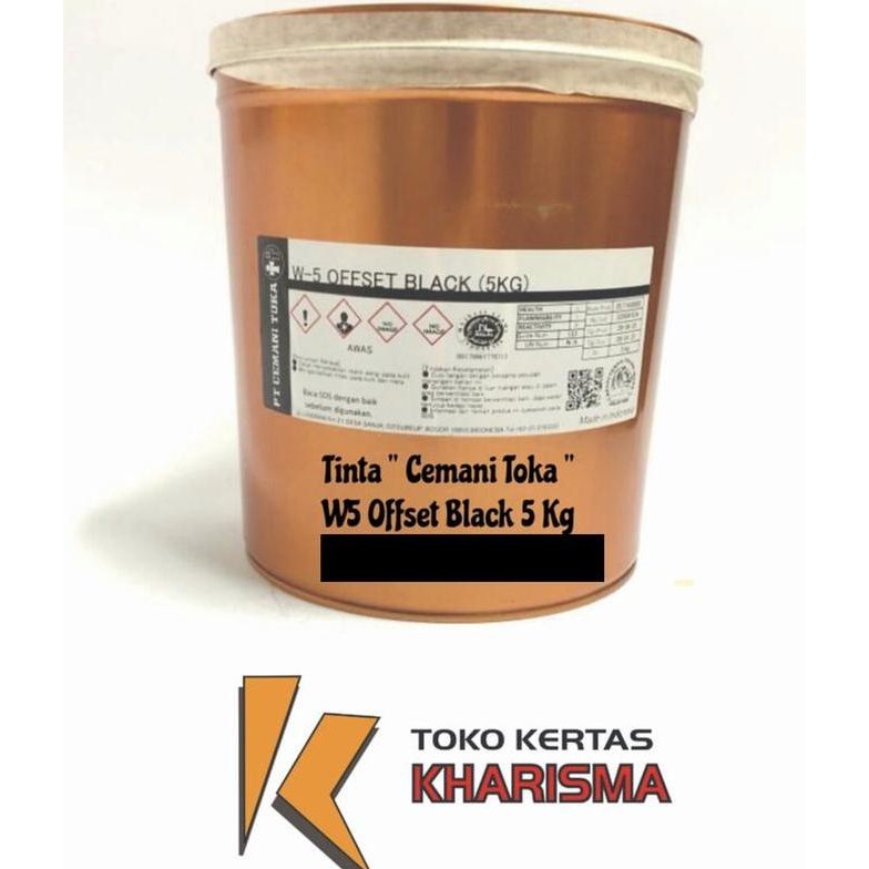 

Tinta Cetak , CemaniToka , W5 Offset Black 5 kg Kualitas Original