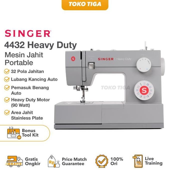 

Terlaris Mesin Jahit Singer 4432 Heavy Duty + Bonus (Portable Multifungsi)